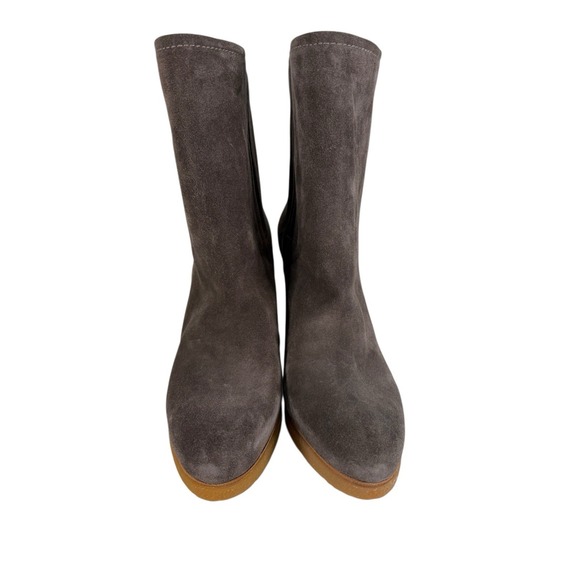 STUART WEITZMAN Taupe Suede Wedge Boots, Size 7‎ US- 37.5EUR - Picture 2 of 6